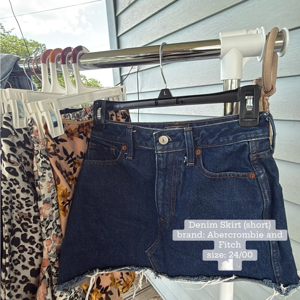 Abercrombie & Fitch Dark Blue Denim Skirt